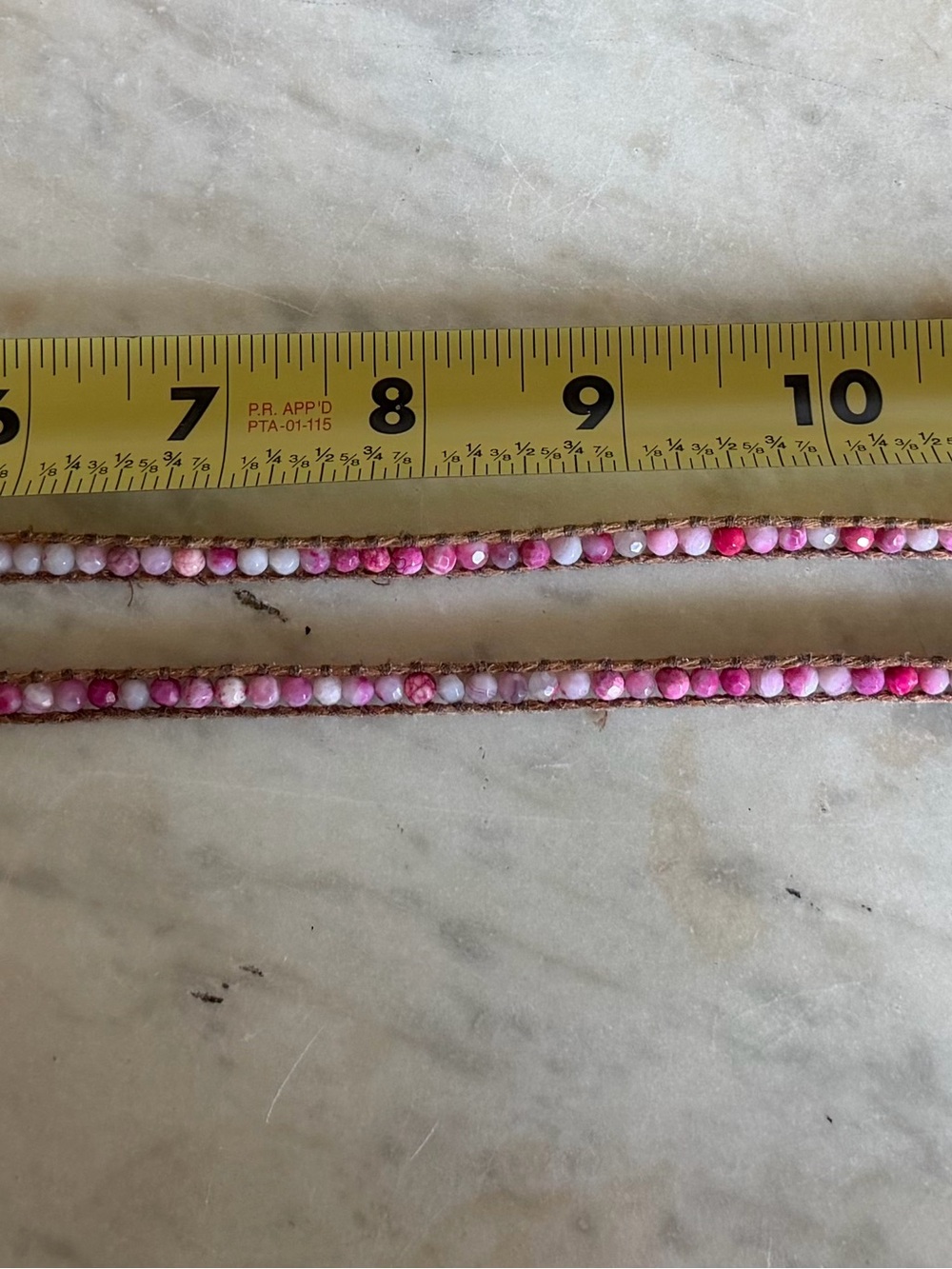Chan Luu Pink Beaded Multi-Strand Wrap Bracelet with Sterling Silver Button - Picture 3 of 6